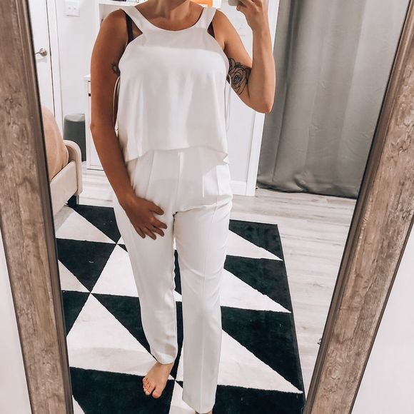 trina turk white jumpsuit